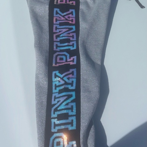 RARE HTF VS PINK Fashion Show Mermaid Bling Sweatpant Joggers - Picture 5 of 15